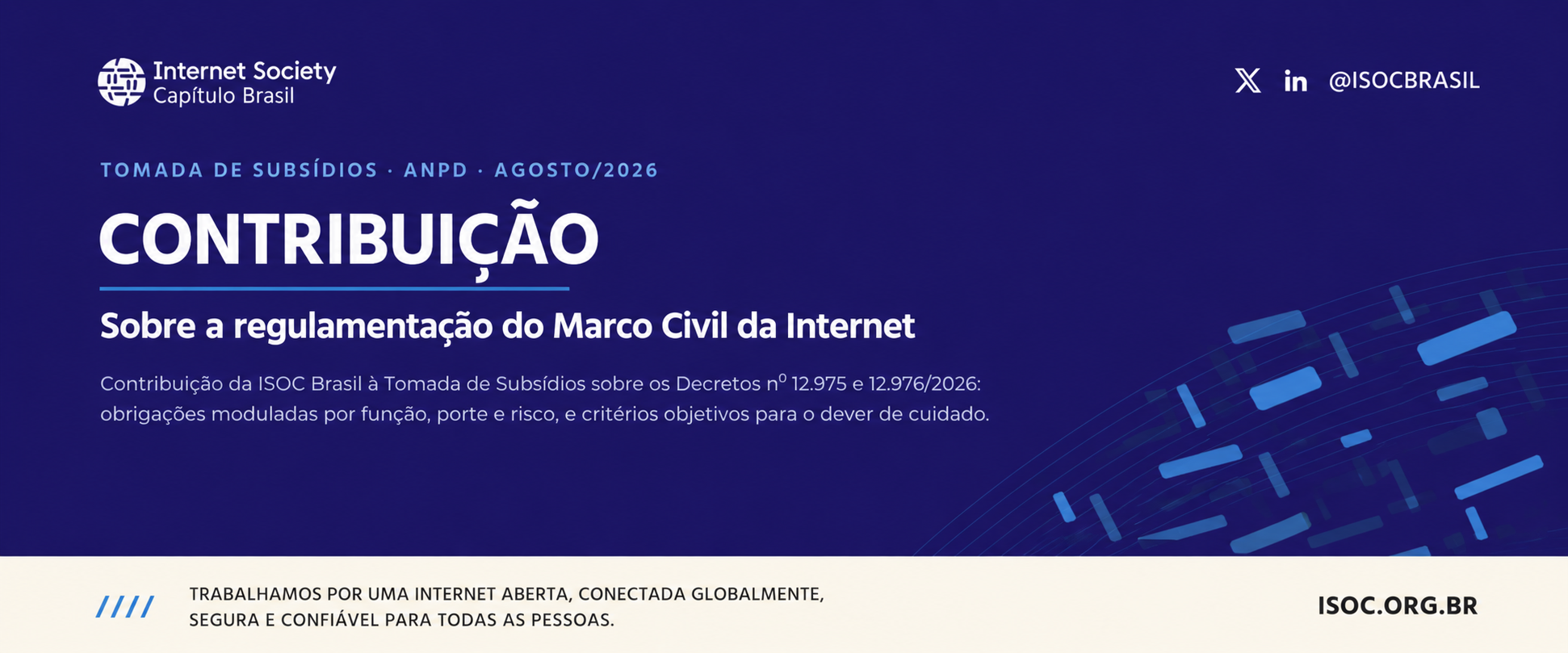 ISOC Brasil contribui para Tomada de Subsídios da ANPD sobre o Marco Civil da Internet